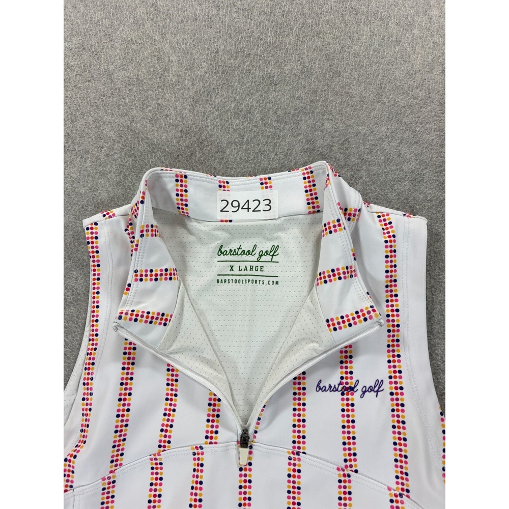 Barstool Sports Sleeveless Golf Shirt (Women's XL) White - Picture 4 of 10
